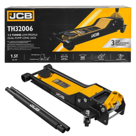 Домкрат подкатной гидравлический 1.5т (h min 70мм, h max 610мм) 56954 JCB-TH32006 купить по цене 128 540 тенге в интернет-магазине prime-tools.kz